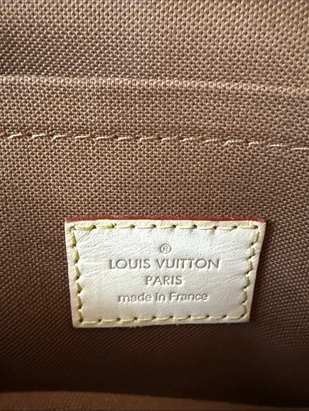 Louis Vuitton tan gold crossbody
